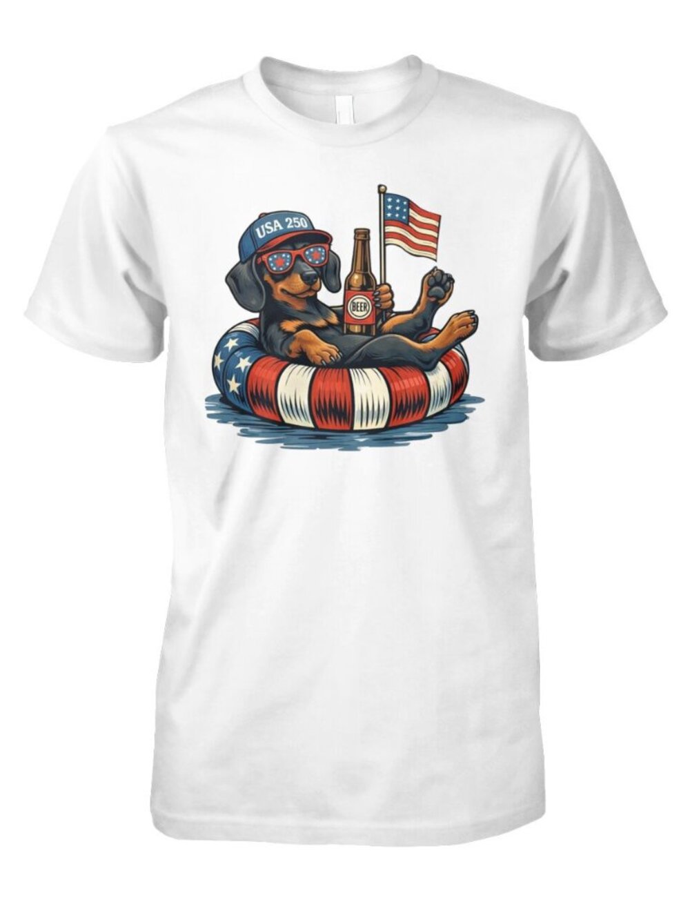 Funny Dachshund USA 250 T-Shirt 254